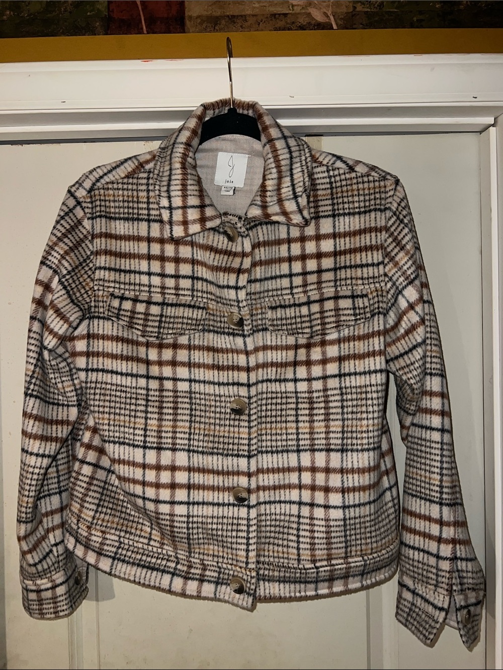 Joie Plaid Utility Jacket
